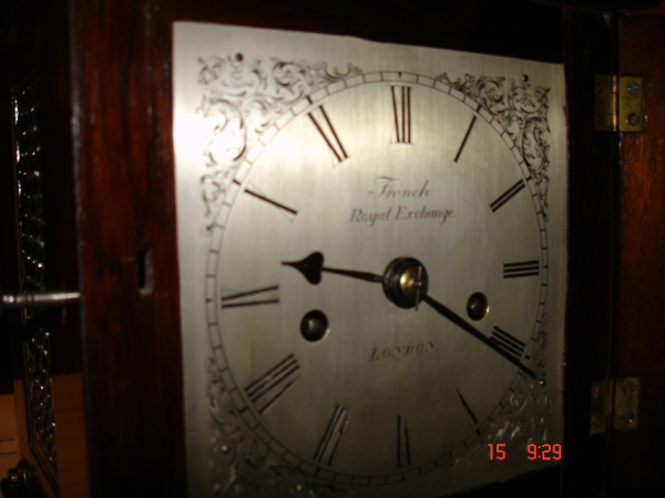 Fine table clock by FRENCH ROYEL EXCHANGE LONDON.