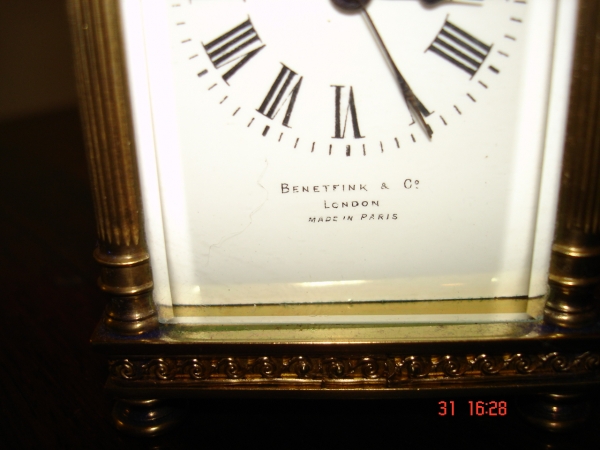miniature carriage clock.SOLD