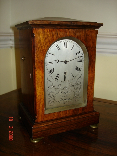 Fine small english table clock SOLD