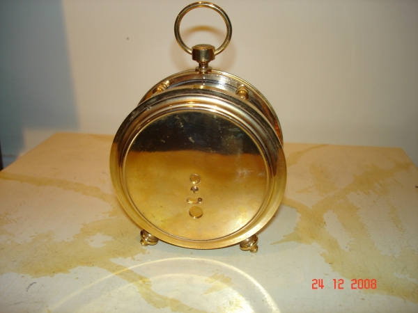 Fine small fusee carriage clock.